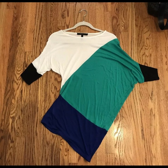 BCBG MAXAZRIA color block tunic modal dress - Picture 3 of 3